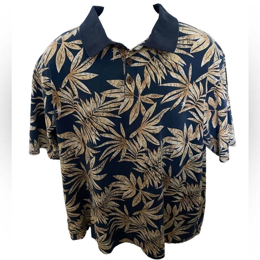 Cooke STREET Honolulu Hawaii Polo Collared Short Sleeve Shirt Men L Large